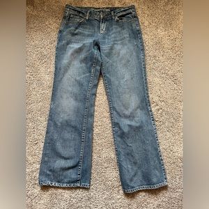 American Eagle Women's Original 77 Denim Blue Jeans Size 6 Light Wash Distressed